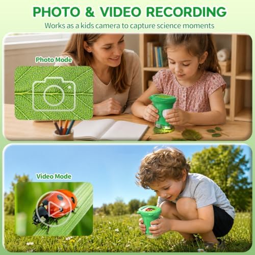WINWEND Handheld Kids Microscope 1000X Pocket Microscope for Photo and Video Portable Science Kits STEM Toys – Christmas/Birthday Gifts for Girls & Boys Ages 3-12 - Image 4