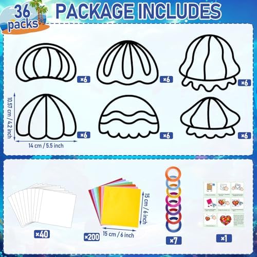 Qyeahkj 36Set Jellyfish Suncatchers Crafts Kit for Kids - Image 2