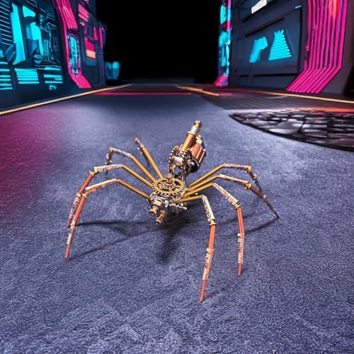 Mechanical Insect Bug Spider Sculpture, Metal Model Kits, Adult Hobby Kits for Men,Arts & Crafts,DIY Projects Metal Building Mens Birthday Gift, Fun (Mechanical Spider C) by Lovewenying