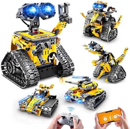HOGOKIDS 5 in 1 Robot Building Toys for Kids - Remote & APP Controlled Set by HOGOKIDSTOYS