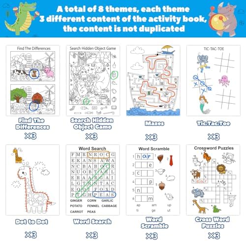 Kalysky 24 Activity Books with Colored Pencils for Kids 4-8 8-12 PartyFavor - Image 5