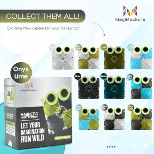 MagStackers Magnet Fidgets for Kids - 22 Pc Magnetic Tiles Toy Building Set with Tetrahedron and Tripyramidal Magnet Blocks for 5+ Years - Reduce Fidgeting and Create 1000+ Fun Creatures and Designs - Image 5