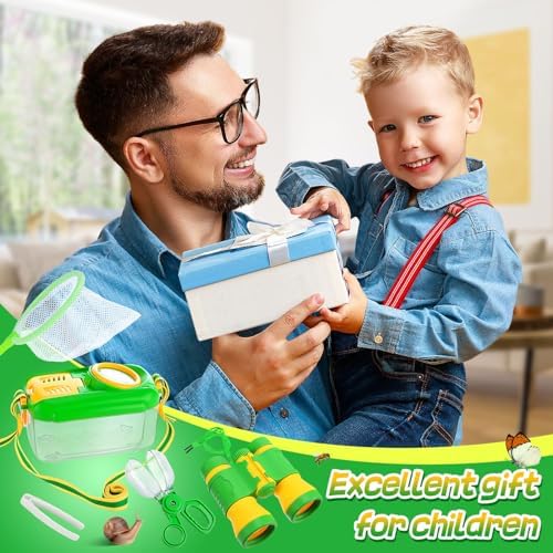 2Sets Bug Catcher for Kids - Sturdy Bugs Catching Kit Gifts with Binoculars Butterfly Net Collector Insect Catcher Tweezer, Bug Habitat Outdoor Explorer Kit for 3 4 5 6 7 8 Children - Image 3