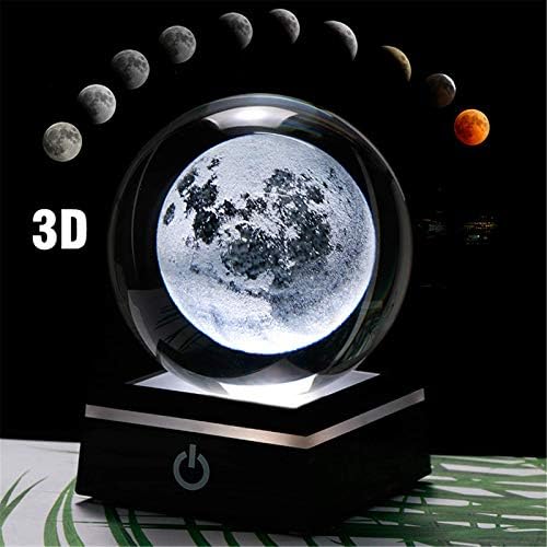 Qianwei 3D Moon Crystal Ball Planet Space Decor Astronomy Science Gift Lamp - Image 4