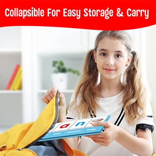 CVC Word Flip Chart - Double Sided 40 Short Vowel Word Flashcards, Freestanding, Educational Learning Tool for School Supplies - Image 6