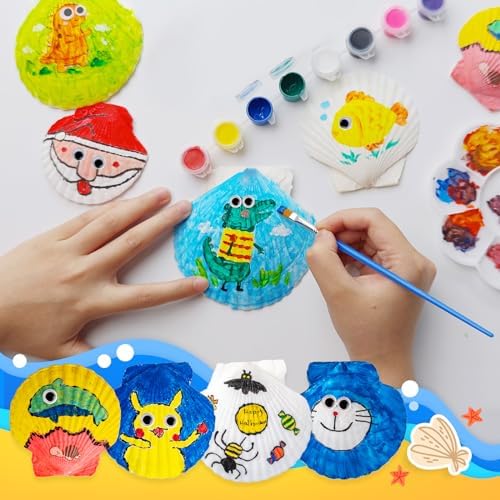 Eleanore's Diary Kids Sea Shell Painting Kit Glow in the Dark Painting - Image 4