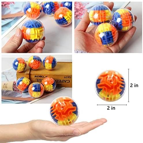 Nothers 3D Maze Brain Teaser Puzzles, 6 Pcs Set, Modern Style, Ages 6-12, Bright Colors, Beginner Level, Spatial Awareness, Patience Skill, Hand-Eye Coordination, Focus - Image 4