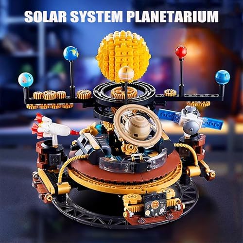 Solar System Building Blocks Set - Rotatable Space Exploration lego Toy, Includes 9 Planets and Rocket Set, Science Astronomy Educational Gift, Suitable for Boys and Girls Aged 8 and Up - Image 2