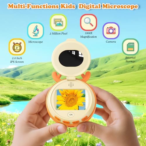 Hayve Kids Microscope and Camera 2.0" IPS Screen Kid Electronic Toys - Image 2