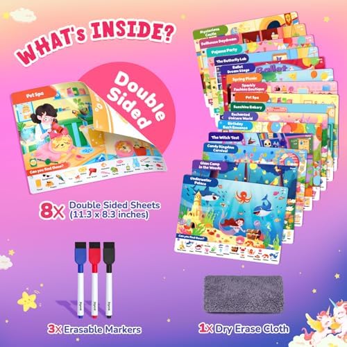 JoyCat Search & Find Activity Books, Educational Toy for Girls Ages 3-6 - Image 5