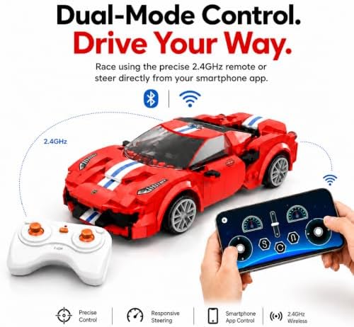 WISEPLAY Building Blocks RC Car Building Kit for Boys & Girls 8-12, STEM Remote Control Car Building Kit Gift - Image 5