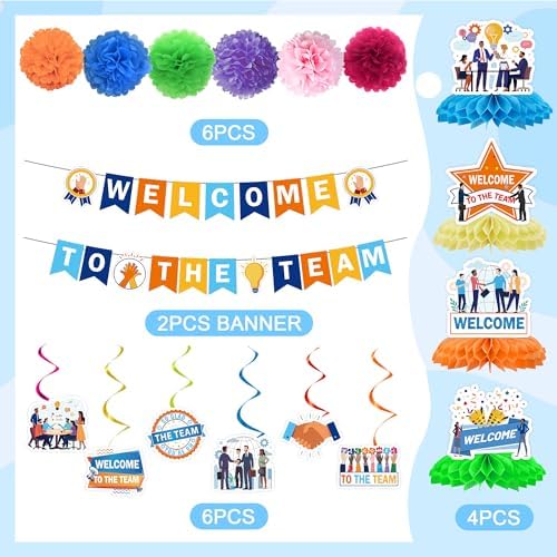Welcome to the Team Honeycomb Table Centerpieces - Image 2