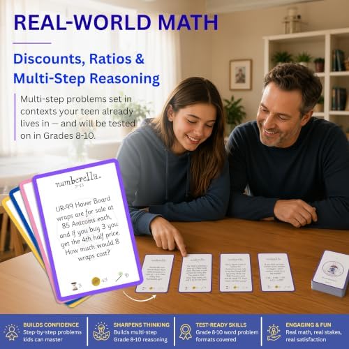 Numberella Deluxe Math Board Game Level 3 | Ages 13-15 | Algebra, Geometry - Image 3