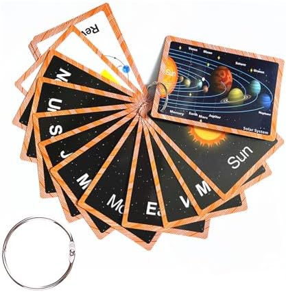 Set of Solar System Flash Cards for Toddlers and Kids(15Count) by SANTSUN