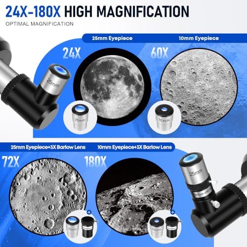 Telescope for Adults & Kids High Powered 90mm Aperture 600mm - Image 5