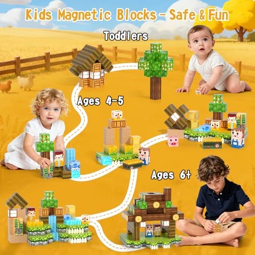 54PCS Travel Magnetic Blocks, Mini Magnet Toys for Kids,Magnetic Building Blocks Cube, Portable Magnetic Toys Set for kids 3-5, Stem Construction Stacking Toy 3+ Toddles Boys Girls Birthday Gifts - Image 3