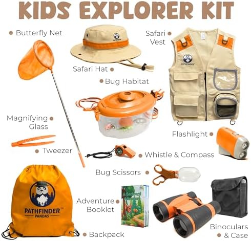 Kids Explorer Kit with Safari Vest & Hat for 7-12 Year Old Boys & Girls - Image 6