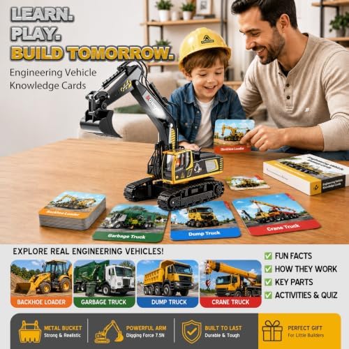 kolegend RC Excavator Toy | 1:18 Remote Control Excavator - Image 5