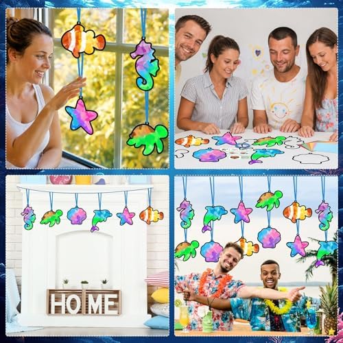 Qyeahkj 36Set Sea Animals Suncatchers Crafts Kit for Kids - Image 7