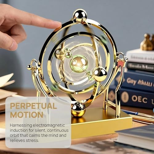Cosmic Perpetual Motion Machine Energy，Battery Operated Plastic Physics Toys for Office DeskPerpetual MotionPerpetual Desk ToyOffice Accessories - Image 5