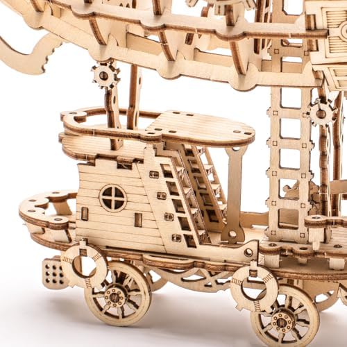 3D Wooden Puzzles for Adults,Wooden Toy for Kids and Adults,Model Building Kit,Educational Brain Teaser,Best Educational Christmas Birthday Day Gift for Friends (Wooden Airship) - Image 5