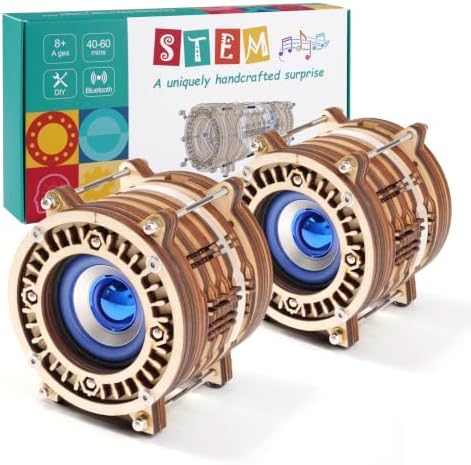 STEM DIY Bluetooth Speaker Kit Your Toy for Kids 8-16,Blue 2-Pack by Zaaqii