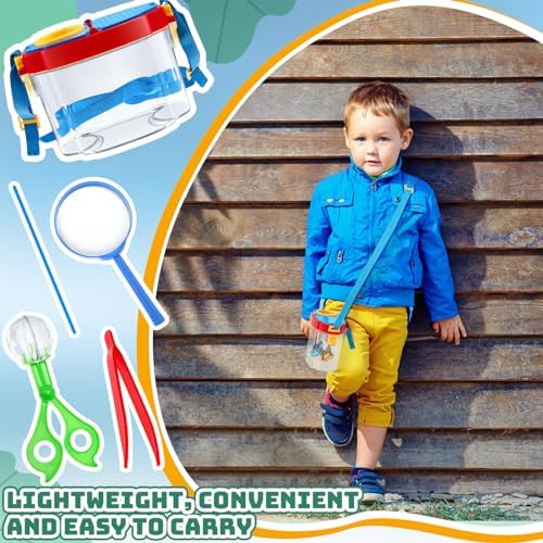 36 Pcs Bug Catcher for Kids, Outdoor Insect Explorer Kit, Blue - Image 4