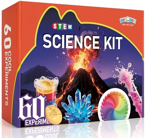 BenBen Science Kit for Kids Age 6-8, 60 Starter Experiments,Birthday Gift by WelcometoBenBen