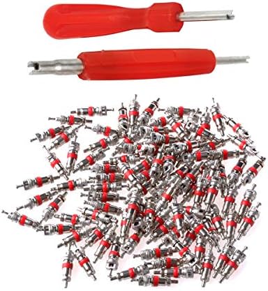 Lantee 2-in-1 Tire Repair Tool Set with Valve Core Removers and 100 Replacement Valve Stem Cores - Ideal for Cars, Trucks, Motorcycles, and More by Lantee