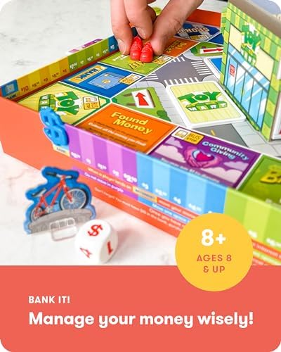 SimplyFun BankIt! - Money Game for Kids - Learn to Save, Spend, Donate, Earn Bank Interest and More - Game for Kids Ages 8 and Up, 1 to 4 Players - Image 2