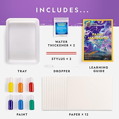 National Geographic Marbling Paint Craft Kit to Create Marble Art for Kids - Image 5