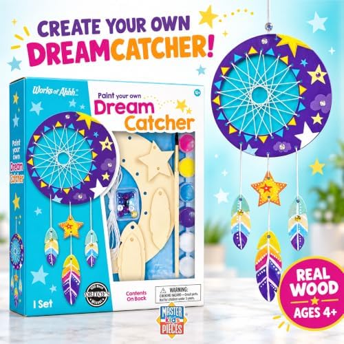 Works of Ahhh... Dream Catcher Wood Paint Kit - Classic Wooden Crafts Paint Set - Ages 4+ - Image 2