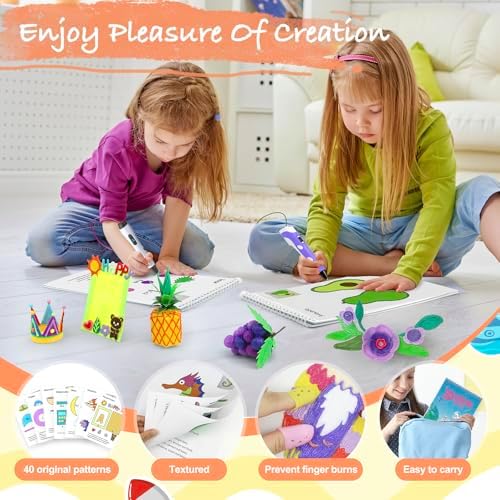Dayker 3D Space Printing Drawing Book, 40 Patterns Reusable Paper Template - Image 4