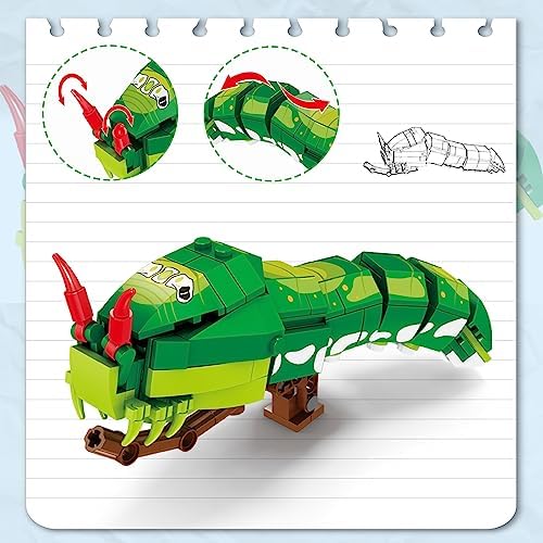 KAZI Ideas Insect Collection Building Set,with Life-Like Blue Butterfly,Hercules Beetle and Cicada Display Models for Nature Lovers,767 PCS Insects Building Blocks,Bug Building Set - Image 5