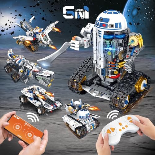 Robot Building Kit for Kids, 5-in-1 App Remote Control Compatible with Lego - Image 3