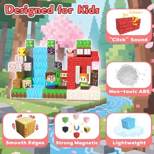 Magnetic Blocks, 208PCS Toys Building Cube Birthday Gifts for Kids - Image 5