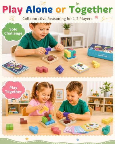 3D Puzzle Game with 100 Challenge, Wood Brain Teaser Puzzle for Kid - Image 6