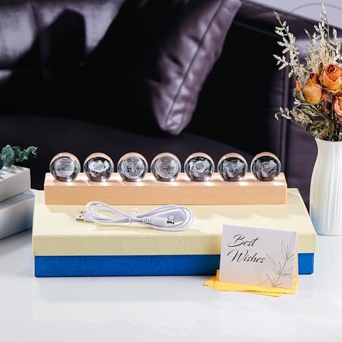 3D Crystal Ball Solar System Crystal Ball Modle Science Astronomy Gift Lamp - Image 3