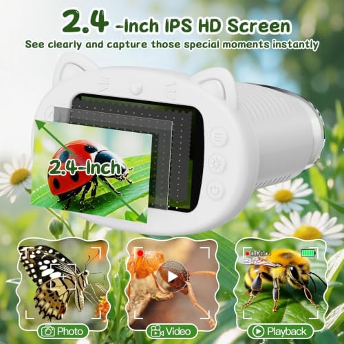 1000X Handheld Digital Microscope for Kids (White) - Image 4