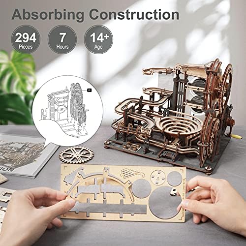 ROKR 3D Wooden Puzzles for Adults Bundle Set - Illuminous Globe & Large Marble Run, Unique Gift Hobby for Boys Girls Family - Image 5
