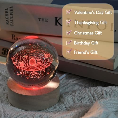 3D Solar System Crystal Ball Solar System Lovers Gifts - Image 2