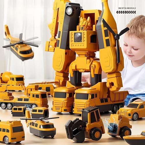 Magnetic Transform Engineering Car Assembled Toys with Storage Box, Magnetic Cars and Trucks for Kids, Magnetic Blocks for Toddlers,Outdoor Activities for Kids Ages 3-5 4-8 - Image 4