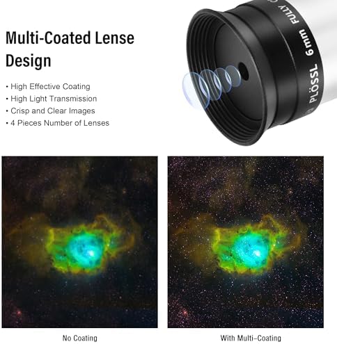 Astromania 13mm 1.25 Inch Plossl Telescope Eyepiece - Bundle with - 6mm/40mm 1.25 Inch Plossl Telescope Eyepiece - Image 4