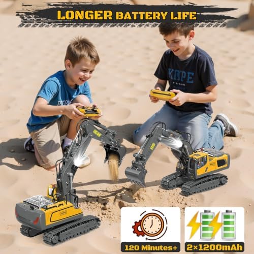 Remote Control Excavator Toy, 11CH 2.4GHz Excavator RC Construction Vehicle - Image 6