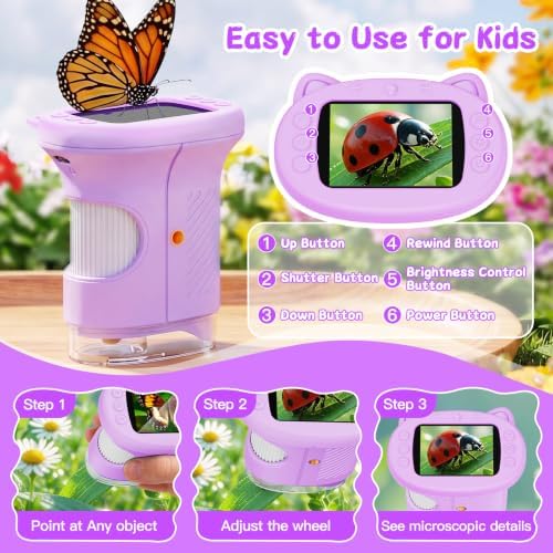 1000X Handheld Digital Microscope for Kids (Purple) - Image 5