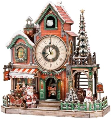 3D Puzzle for Adults Clock - Christmas Cottage Cuckoo Clock Model Kit by wudhank