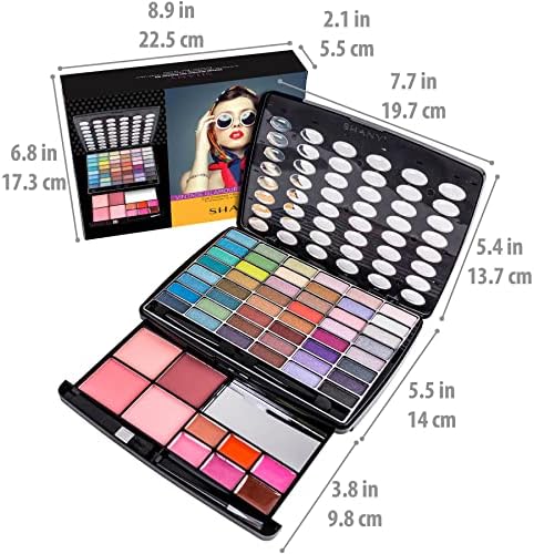 SHANY Glamour Girl Makeup Kit Eyeshadow Beauty Palette with Eye shadows, Blushes, Lipstick Lip-gloss, Make up Mirror, Cosmetics applicators, Premium Gift Packaging - Glamour - Image 4