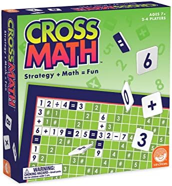 MindWare CrossMath - Engaging 2-4 Player Math Games for Kids, Multiplication Game - Includes Additional Activities and Guidebook by MindWare