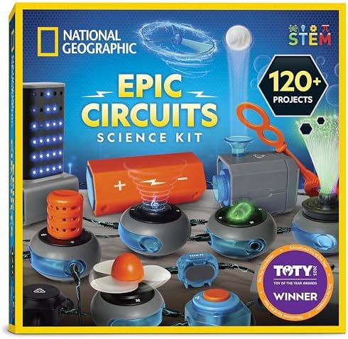 National Geographic Circuit Kit for Kids with 120 Electrical Projects by BlueMarbleToys