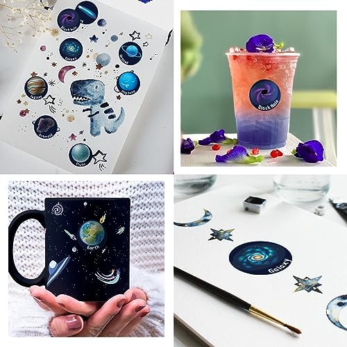 600Pcs Solar System Stickers 1.5 Inch Round Space Stickers Science Stickers Suitable as Student Slassroom Sewards, Children's Party Ggifts Decorative Planet Stickers - Image 6
